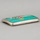 W&Co Ltd Sterling Silver Enamel Lady and Dog Cigarette Case
