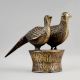 Handcrafted Brass Bird Figurine Decorative Vintage Sculpture