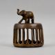 Vintage Brass Foot Scrubber with Elephant Handle