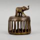 Vintage Brass Foot Scrubber with Elephant Handle