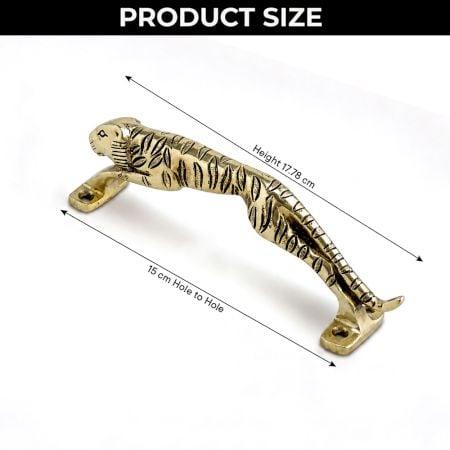 1 Piece Golden Jaguar Brass Door Cabinet Handle