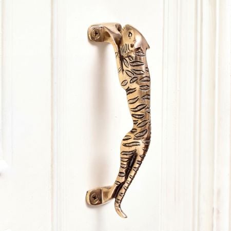 1 Piece Golden Jaguar Brass Door Cabinet Handle