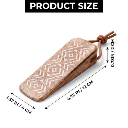 3 Pieces Decorative Wooden Door Stopper