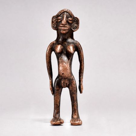 Handcrafted Copper Female Figure Statue for Home Decor