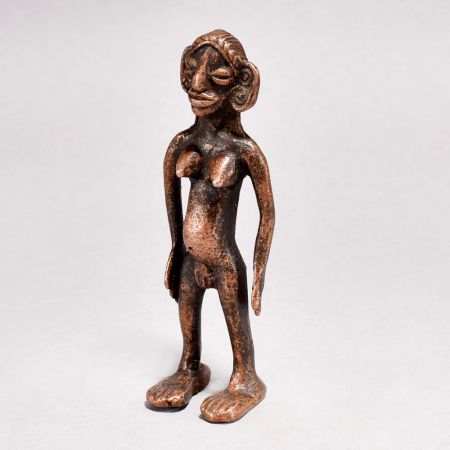 Handcrafted Copper Female Figure Statue for Home Decor