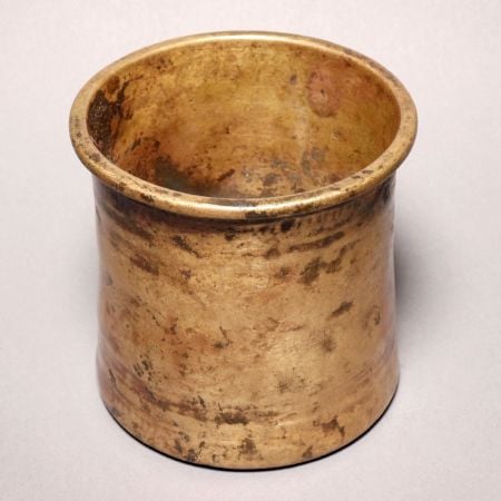 Vintage Finish Brass Panchpatra Water Pot for Flower Decor