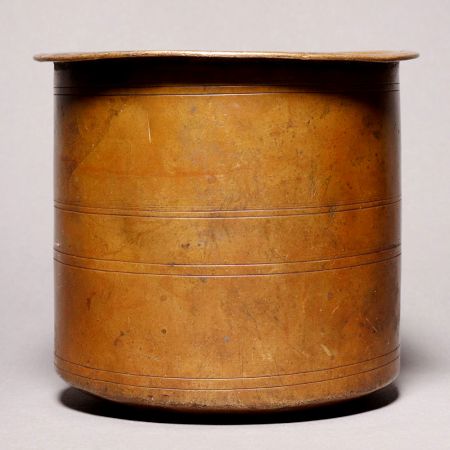 Handmade Vintage Brass Panchpatra Water Pot for Rituals