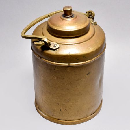 Vintage Finest Brass Milk Pot from Punjab for Decor