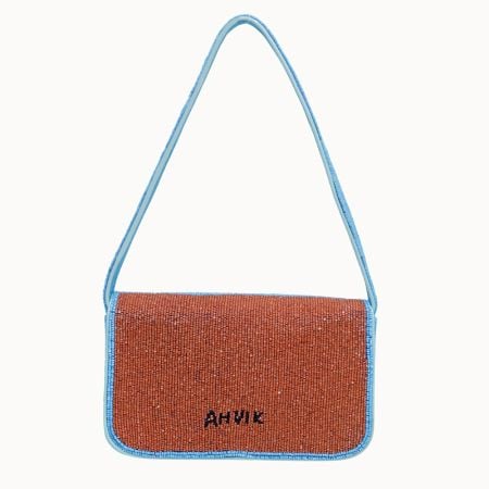 Handcrafted Floral Beaded Shoulder Bag for Women
