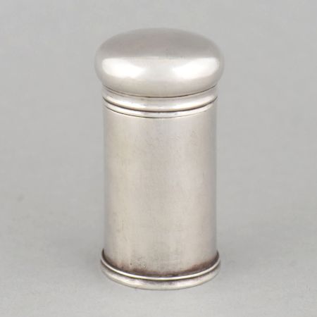 Vintage Handcrafted Sterling Silver Tea Caddy with Lid
