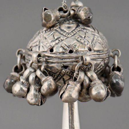 Vintage Handcrafted Silver Kids Ghungroo Rattle Toy