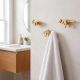 Modern Dinosaur Aluminium Golden Heavy Duty Wall Hooks-Pack of 3