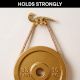 Modern Dinosaur Aluminium Golden Heavy Duty Wall Hooks-Pack of 3