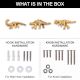 Modern Dinosaur Aluminium Golden Heavy Duty Wall Hooks-Pack of 3