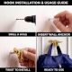 Modern Dinosaur Aluminium Golden Heavy Duty Wall Hooks-Pack of 3