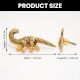 3 Pieces Dinosaur Aluminium Golden Heavy Duty Wall Hook