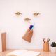3 Pieces Dinosaur Aluminium Golden Heavy Duty Wall Hook