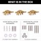3 Pieces Dinosaur Aluminium Golden Heavy Duty Wall Hook
