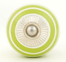 Lime Green White Knob