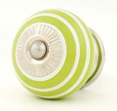 Lime Green White Knob