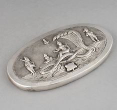 Handcrafted Silver Vishnu Sheshnag Devotional Plaque