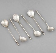 Antique 84 Silver Coffee Spoon and Stirrer Set