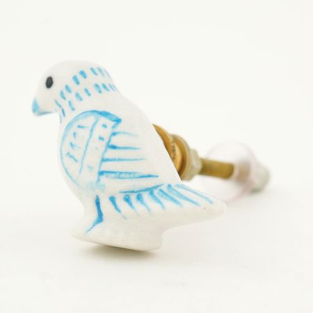 Light Blue Bird Knob