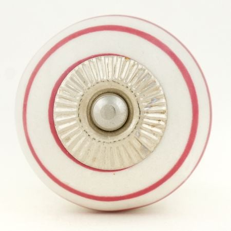 White Knob Pink Striped