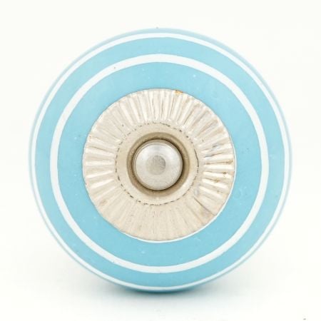 Turquoise Striped Small Ceramic Drawer Knobs Online