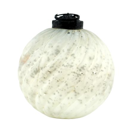 Antique Cream round wave Christmas Hanging