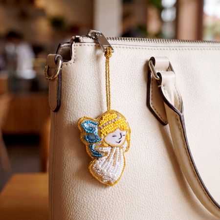 Handmade Beaded Angel Bag Charm