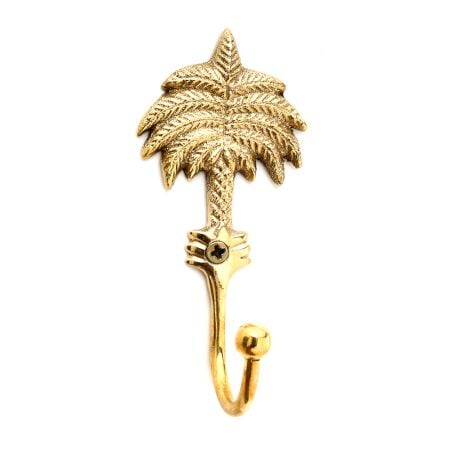 Handmade Brass Palm Tree Wall Hook for Hanging Keys