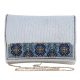 Imperial Bloom Hand-Beaded Clutch with Chain Strap
