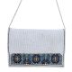 Imperial Bloom Hand-Beaded Clutch with Chain Strap