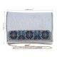 Imperial Bloom Hand-Beaded Clutch with Chain Strap