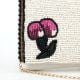 Blush Bloom Minimalist Beaded Clutch with Chain Strap