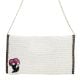 Blush Bloom Minimalist Beaded Clutch with Chain Strap