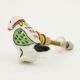 White Crackle Bird Knob