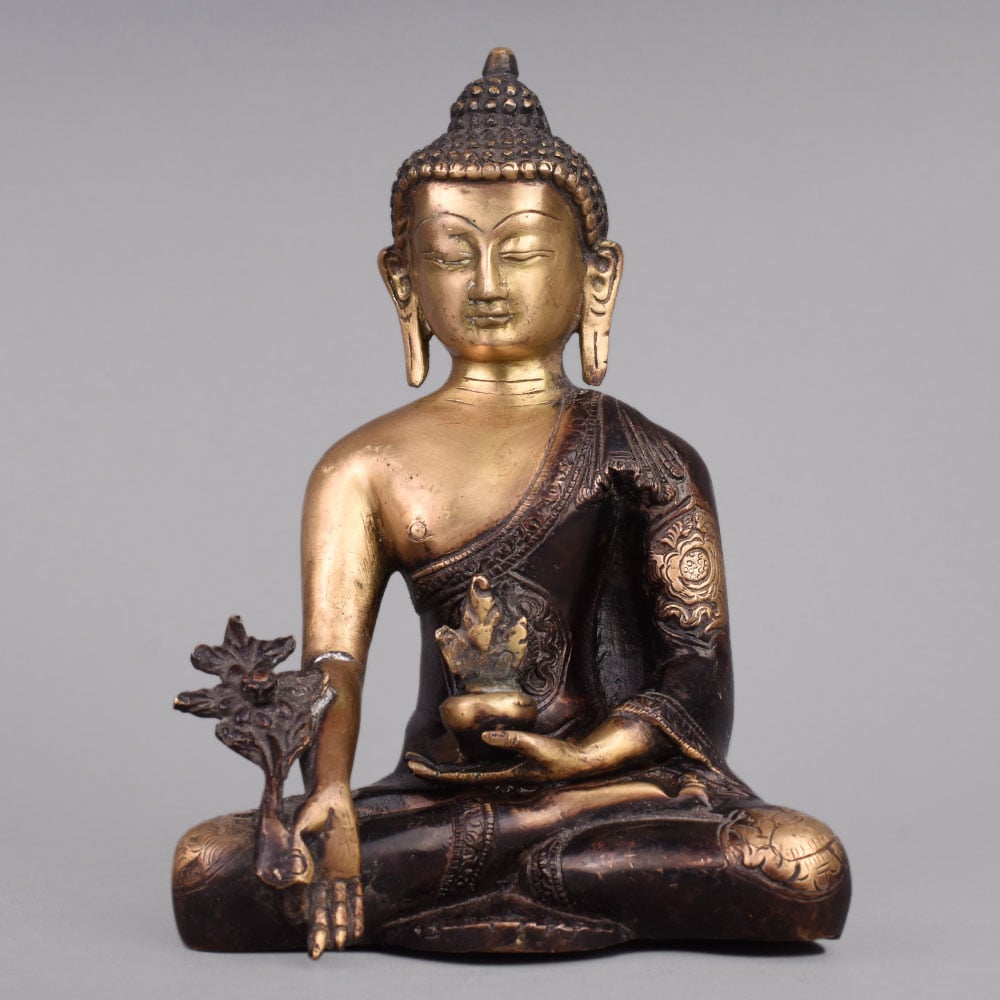 Buddad Brass Medicine Buddha Healing Statue | IndianShelf