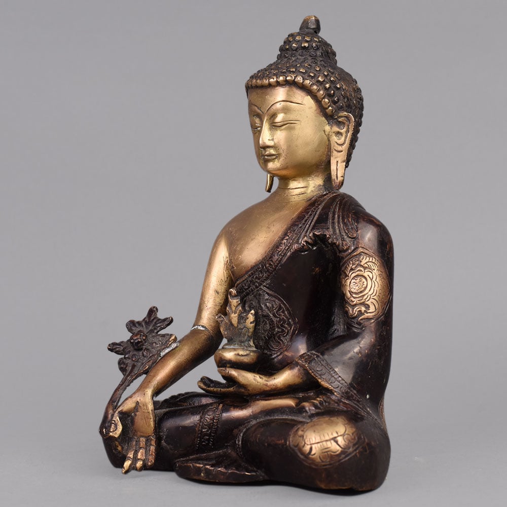 Buddad Brass Medicine Buddha Healing Statue | IndianShelf