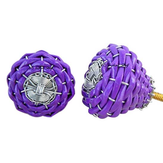 Purple Rexine Wire Knob