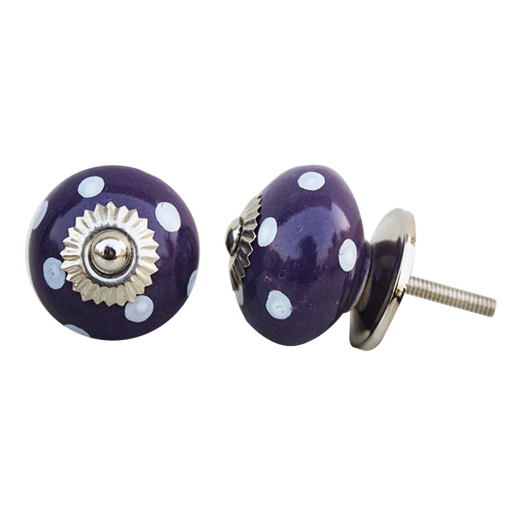 Purple White Dot Knob
