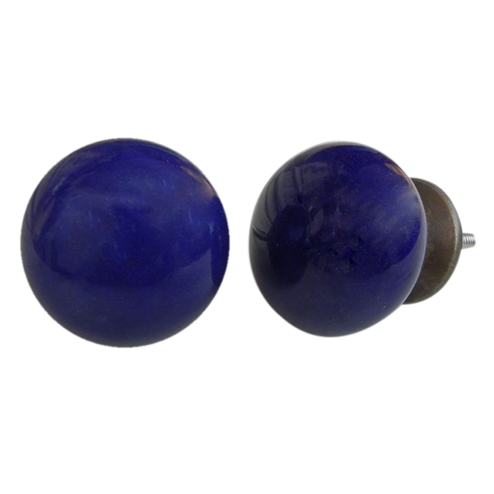 Navy Blue Flat Knob